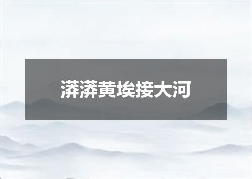 漭漭黄埃接大河