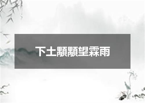 下土顒顒望霖雨