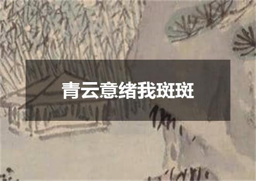 青云意绪我斑斑
