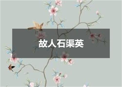 故人石渠英