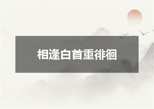 相逢白首重徘徊