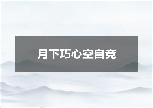 月下巧心空自竞