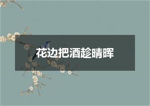 花边把酒趁晴晖