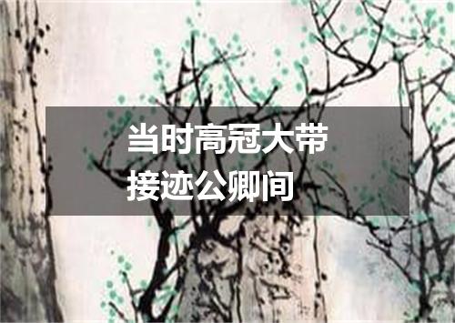 当时高冠大带接迹公卿间