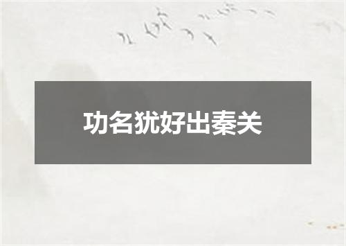 功名犹好出秦关