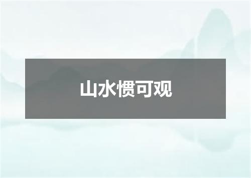 山水惯可观