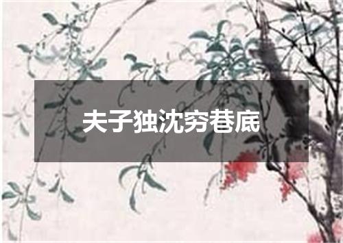夫子独沈穷巷底