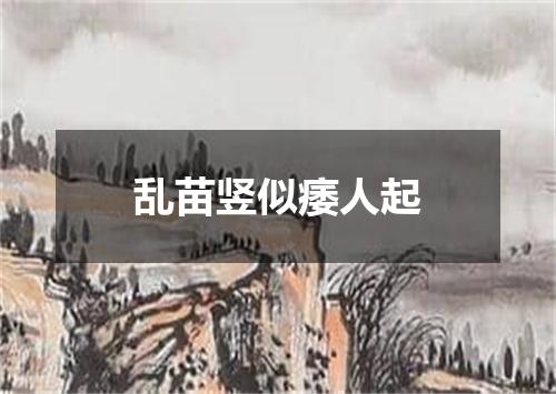 乱苗竖似痿人起