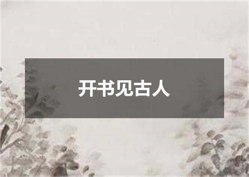 开书见古人