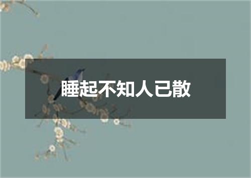 睡起不知人已散