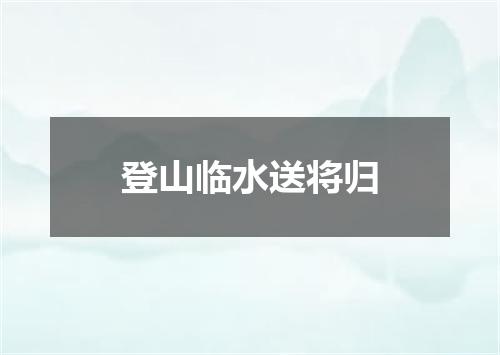 登山临水送将归
