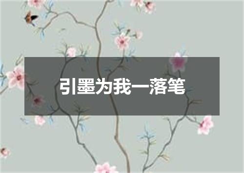 引墨为我一落笔