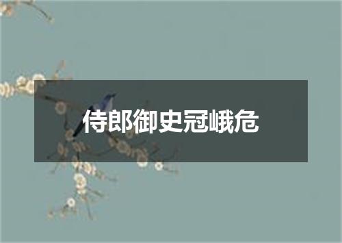 侍郎御史冠峨危