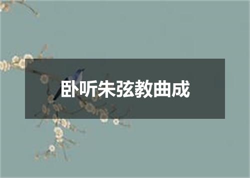 卧听朱弦教曲成