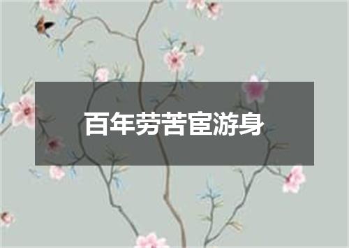百年劳苦宦游身