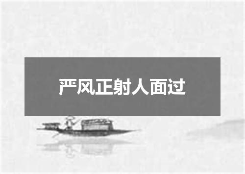 严风正射人面过