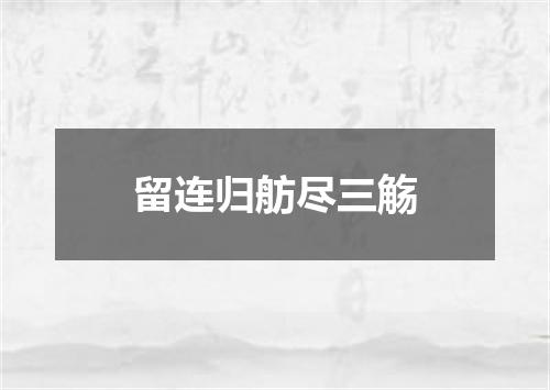 留连归舫尽三觞
