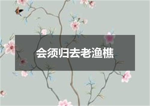 会须归去老渔樵