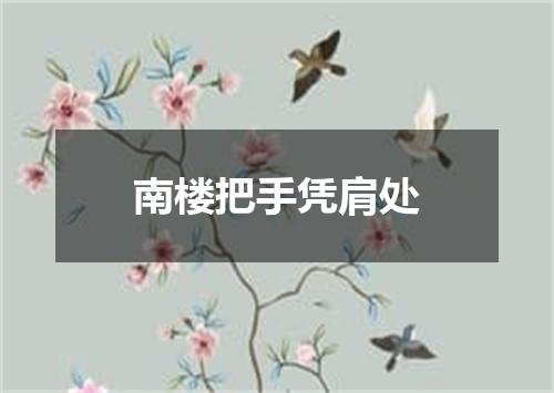 南楼把手凭肩处