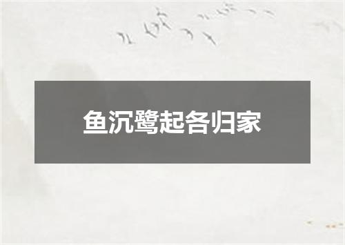 鱼沉鹭起各归家