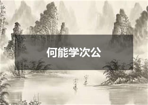 何能学次公
