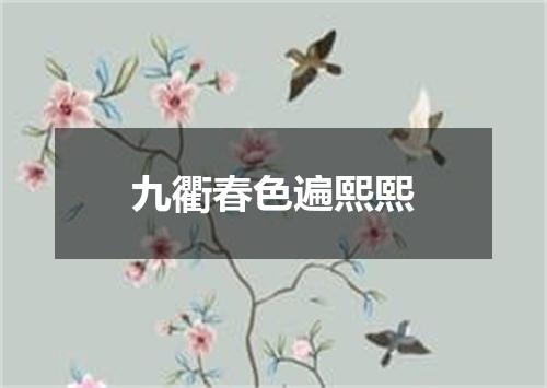 九衢春色遍熙熙