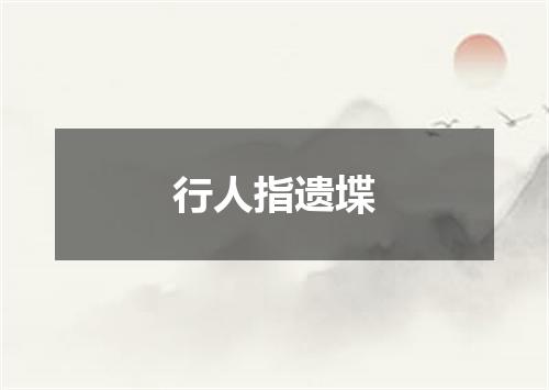 行人指遗堞