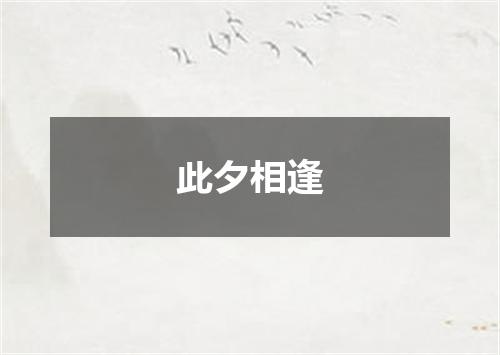此夕相逢