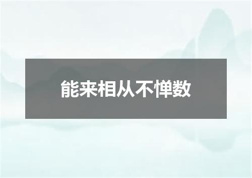 能来相从不惮数