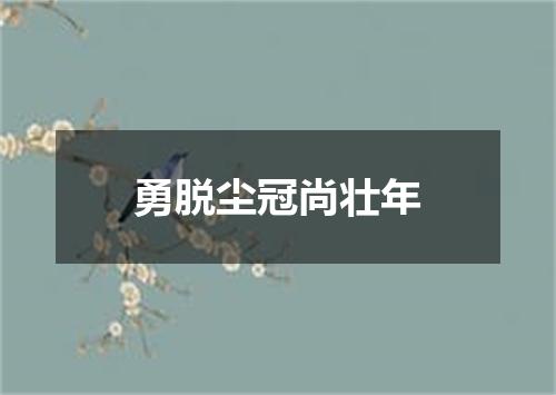 勇脱尘冠尚壮年