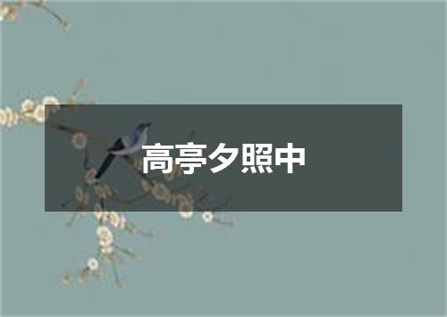 高亭夕照中