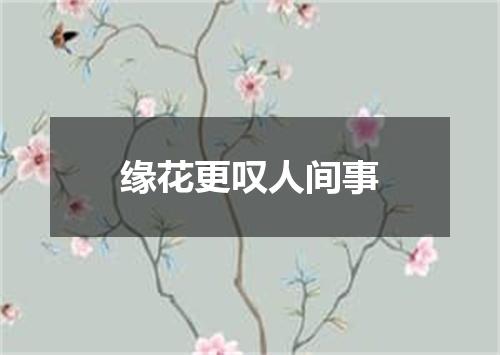 缘花更叹人间事
