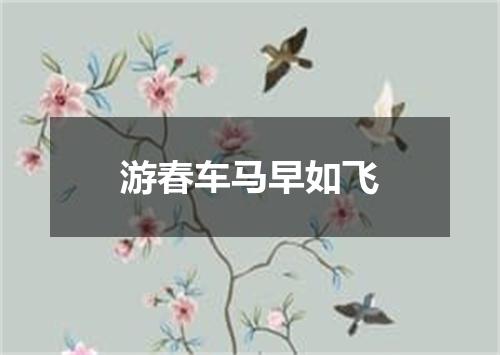 游春车马早如飞