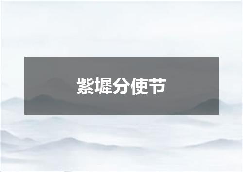 紫墀分使节