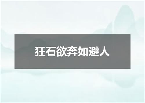狂石欲奔如避人