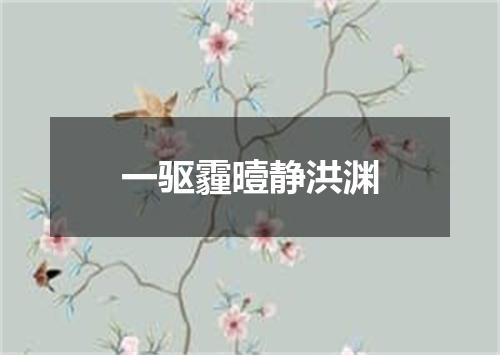 一驱霾曀静洪渊