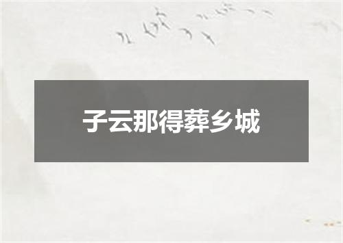 子云那得葬乡城