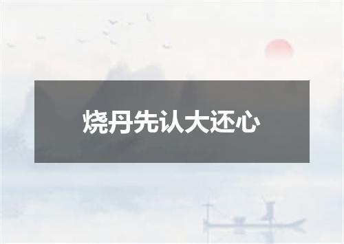 烧丹先认大还心