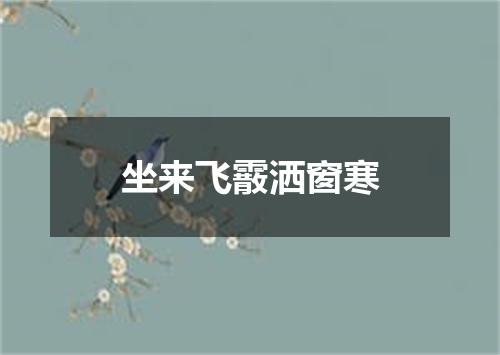坐来飞霰洒窗寒