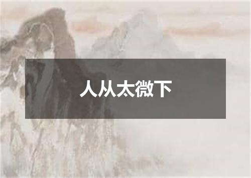 人从太微下