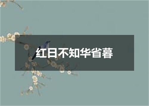 红日不知华省暮