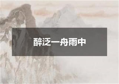 醉泛一舟雨中