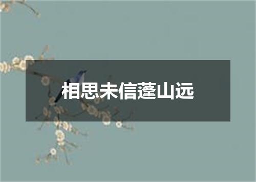相思未信蓬山远