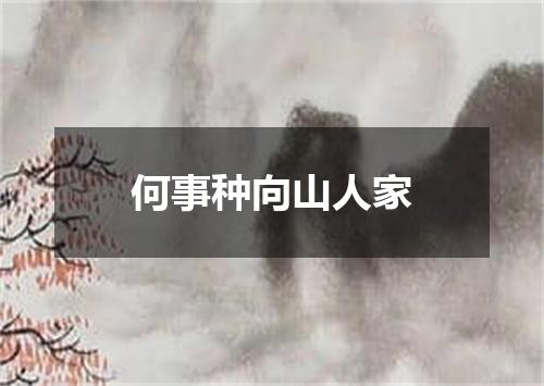 何事种向山人家