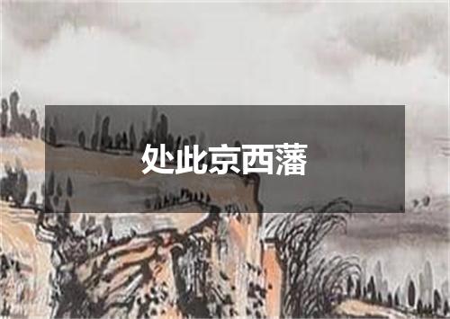 处此京西藩