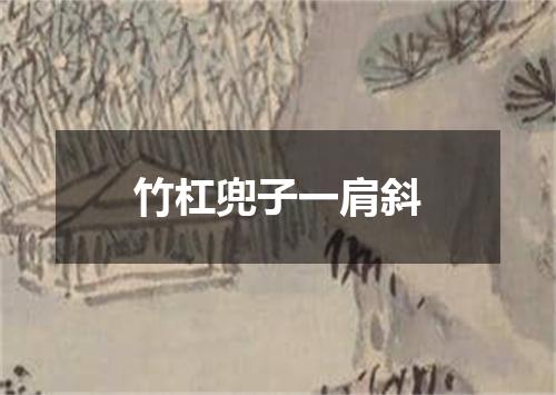 竹杠兜子一肩斜