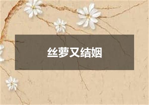 丝萝又结姻