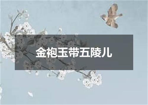 金袍玉带五陵儿