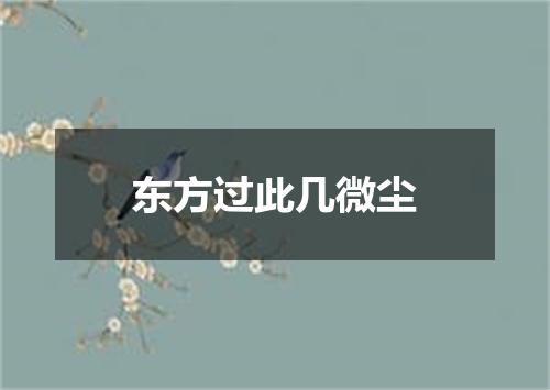 东方过此几微尘