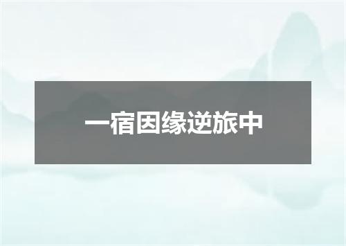 一宿因缘逆旅中
